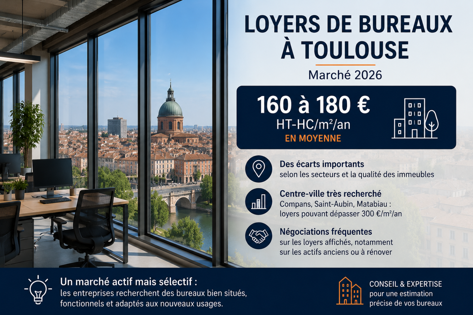 Estimation immobilière pour la location de locaux professionnels à Muret en Haute-Garonne 31600