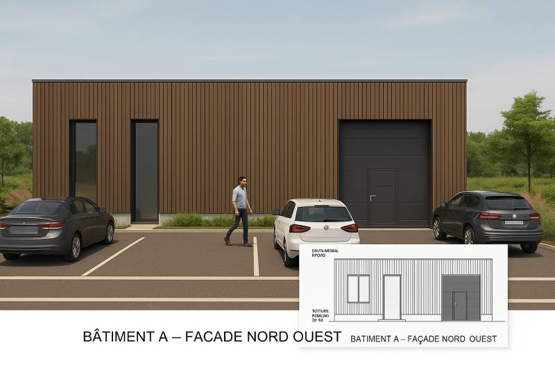 Vente local d’activité professionnelle neuf de 120 m² à Castanet, norme RE 2020 au sud-est de Toulouse, avec fusion de cellules possible