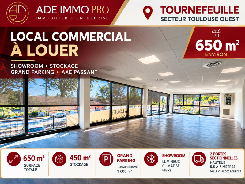 local commercial disponible à tournefeuille 650 m²