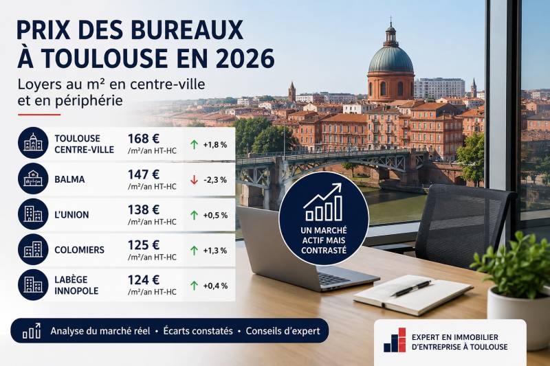 prix des bureaux à Toulouse